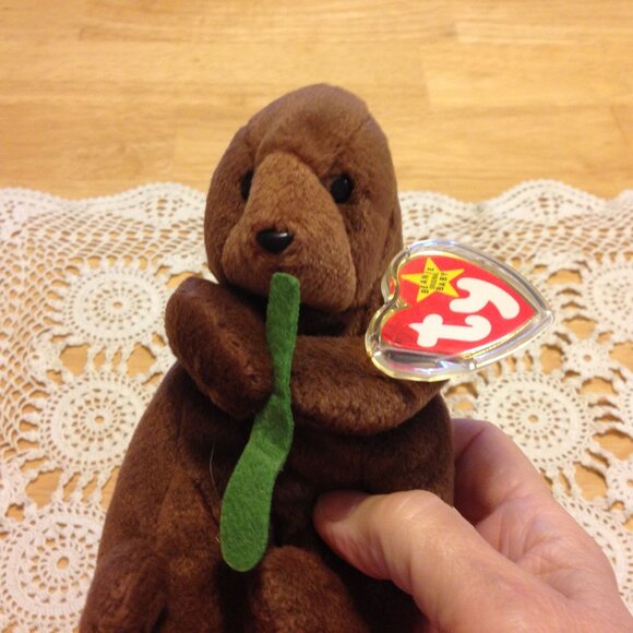Ty Beanie Baby Seaweed the Otter, Style 4080 - Picture 3 of 10